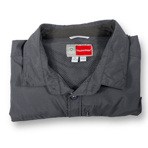 Craghoppers Shirt Mens XXL Grey Nosilife Insect Shield Vented Light Hiking Outdo - Picture 2 of 14